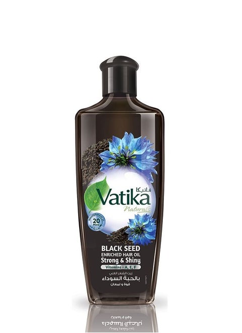 Vatika Naturals Black Seed Enriched Hair Oil | Natural & Herbal | Strengthen & Nourishes | Promotes Strong & Shiny Hair - 300ml