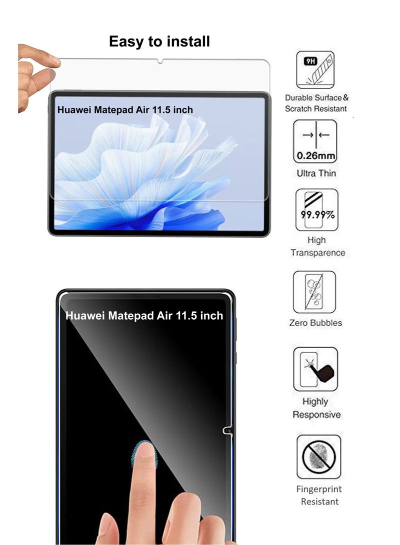 NAFCO Huawei Matepad Air 11.5 inch Tempered Glass Screen Protector – High Transparency, Delicate Touch, Anti-Explosion, Smooth Arc Edges, Easy Installation, Screen Protector for Huawei Matepad Air 11.5 inch - Image 4