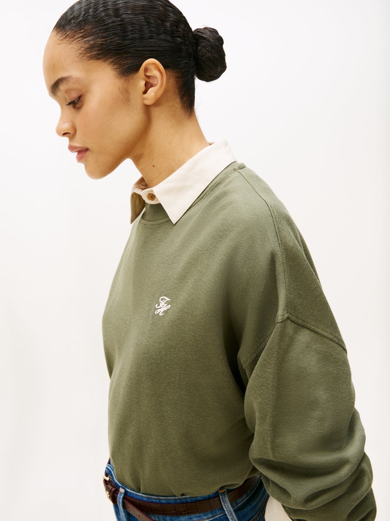 تومي هيلفيغر سويتشيرت بخامة قطنية بيكيه - Image 5