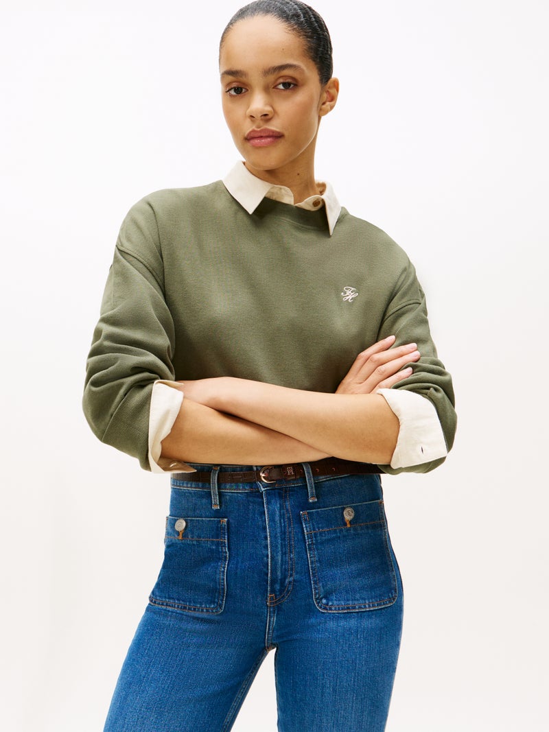 تومي هيلفيغر سويتشيرت بخامة قطنية بيكيه - Image 2