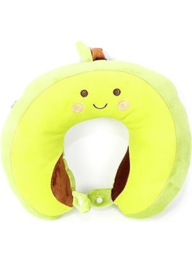 Comfy Neck Support Soft Fiber Travel Neck Pillow U-Shape For Car, Travel, Office,Airplane and Gifts - Avocado