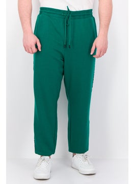 Men Regular Fit Brand Logo Sweatpants, Green