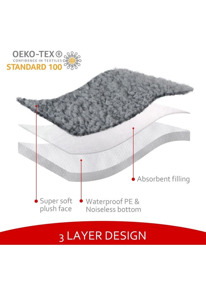 Moonsea Dog Bed Covers Soft Plush Replacement Washable, Waterproof Dog Bed Liner Grey, Pet Bed Cover 36X27 Inches, For Dog/Cat, Cover Only  - Image 3