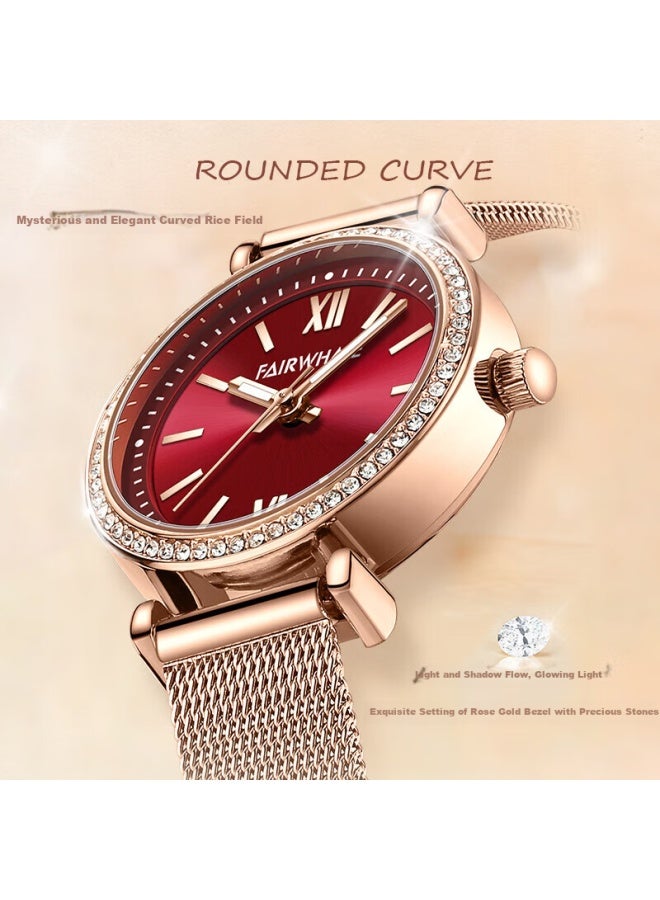 Fairwhale Women's Student Watch, Simple And Elegant Small Dial National Watch, Waterproof Wrisch Fw-3540-s3 - Image 4