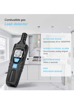 Excefore Gas Leak Detector, Natural Gas Detector with Audible & Visual Alarm, Portable Gas Sniffer to Locate Combustible Gas Leak Sources Like for LPG, LNG, Natural, Methane & Butane Gases Detecting  - Image 3