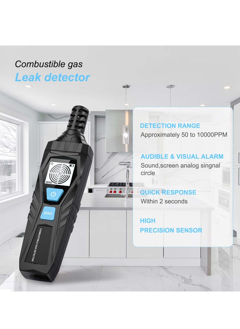Excefore - Gas Leak Detector, Natural Gas Detector with Audible & Visual Alarm, Portable Gas Sniffer to Locate Combustible Gas Leak Sources Like for LPG, LNG, Natural, Methane & Butane Gases Detecting - Image 1