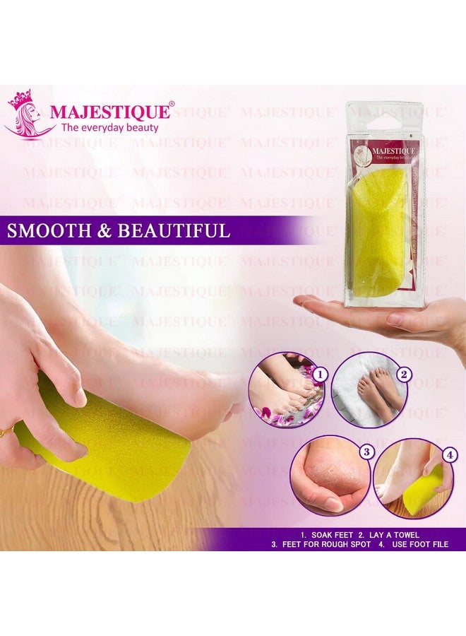 عبوة من قطعتين من مستحضر العناية بالقدمين من Majestique Spongeable Foot Care Buffer (أخضر) - Image 3