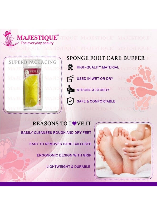 عبوة من قطعتين من مستحضر العناية بالقدمين من Majestique Spongeable Foot Care Buffer (أخضر) - Image 4