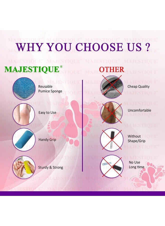 عبوة من قطعتين من مستحضر العناية بالقدمين من Majestique Spongeable Foot Care Buffer (أخضر) - Image 5