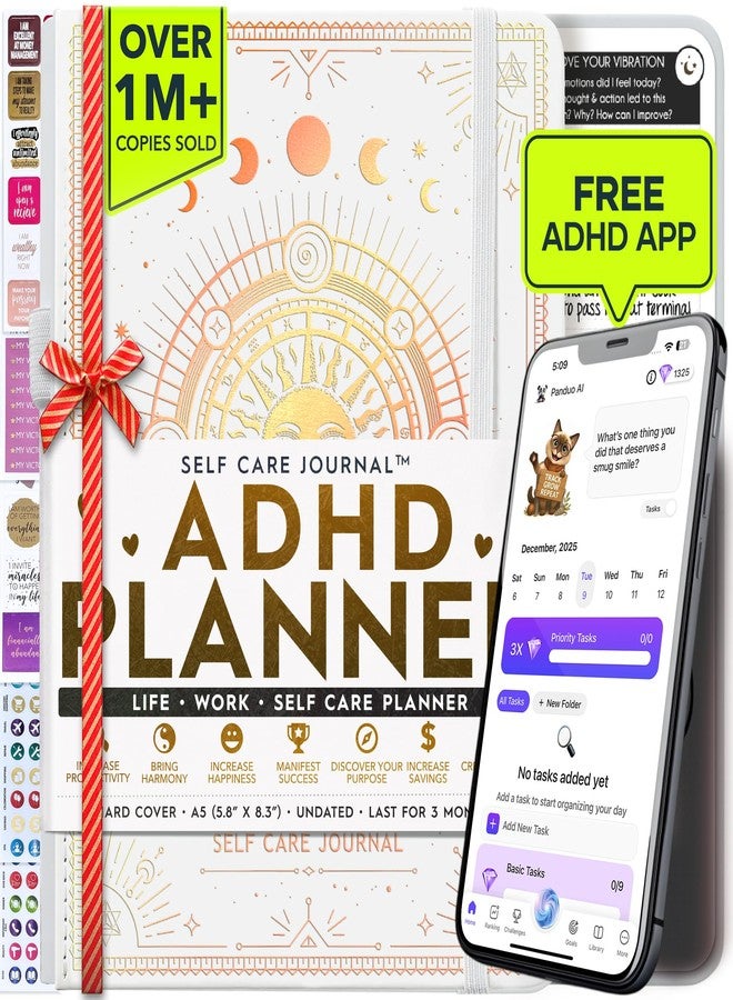 Freedom Mastery Self Care Journal and ADHD Planner: 5 Minute Diary, 90 Day Planner, Create Your Dream Life, Manifestation Journal, Vision Board, Guided Diary and Personal Gratitude Journal - Image 1