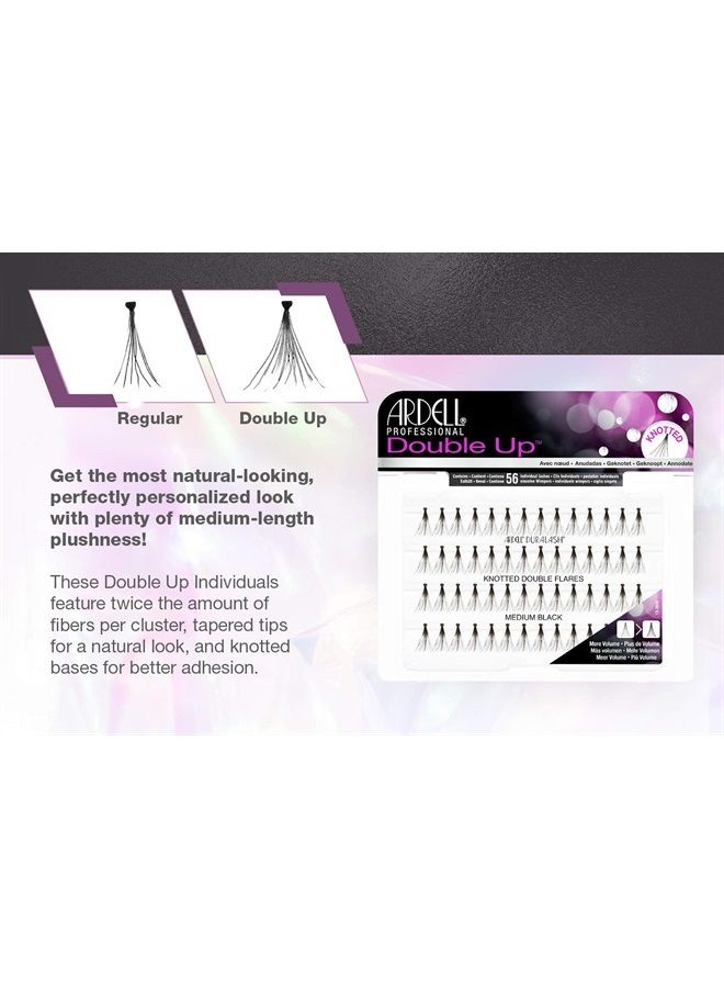 ARDELL False Eyelashes Double Up Individuals Knotted Medium Black 4 Pack