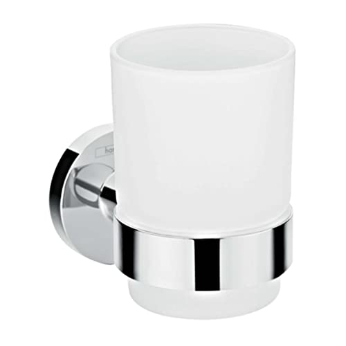 hansgrohe Tumbler 3-inch Toothbrush Tumbler in Chrome, 41718000 - Image 1