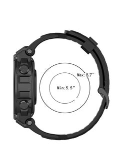 Generic Premium Strap Sports Soft Silicone Smart Watch Replacement Band for Amazfit T-Rex Watch  - Image 5