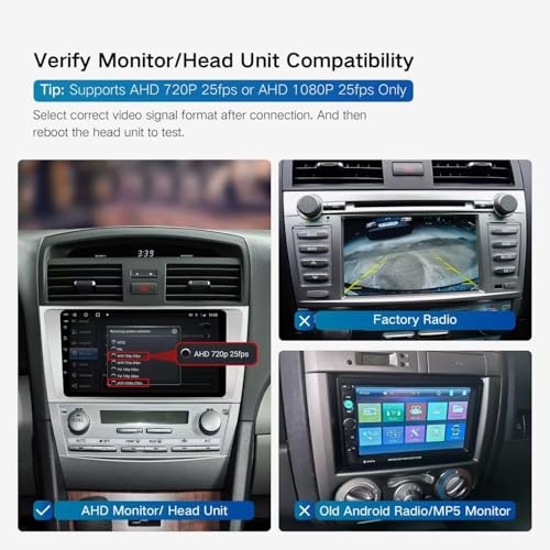 ViaBecs HD Reverse Camera for Car,AHD 720/1080P Switchable 170°Perfect Angle Night Vision IP69K Level Waterproof Back up Camera for Truck,Rv, SUV, Minivans, Sedans - Image 2