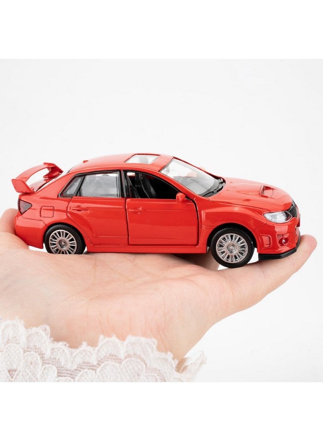 RMZ City Die-Cast Alloy Toy Car, 1/36 Scale Subaru WRX STI 2010 Model Car, Functional Toy Car to Take Home, Decorative Model Toy for Collection, Car Gift for Boys and Girls (Red) - Image 5