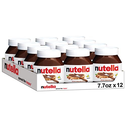 Nutella Hazelnut Spread with Cocoa for Breakfast Bulk 12 Pack 77 oz Per Jar