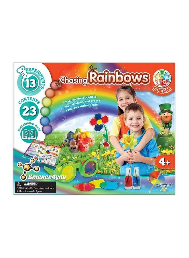 PlayMonster Science4You Chasing Rainbows 13 تجربة لاستكشاف عالم الألوان نشاط تعليمي ممتع للأطفال من سن 4 سنوات فما فوق - Image 1