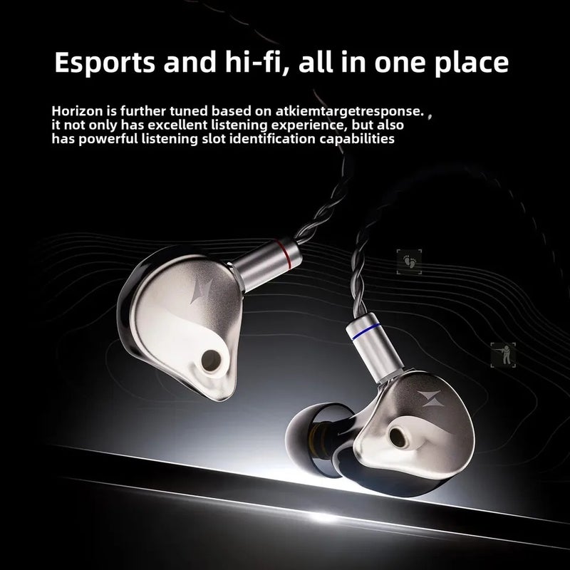 اي تي كي سماعة سلكية ATK Horizon Wired In-Ear Gaming Earphones, Hi-Fi Sound Localization, Mic, USB Type-C Dsp, 384kHz 32bit Dac, for PC - Image 3