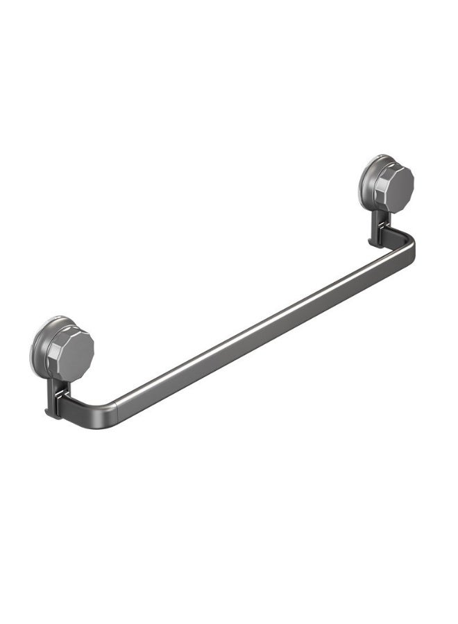 Suction Cup Rotatable Press Install Towel Bar 75cm Single Pack, Gun Gray No Drill Bathroom Towel  Rack - Image 1