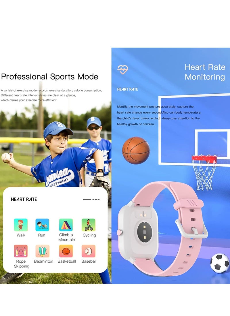 DMG TECH - Smart Watch for Kids, 1.4" Kids Fitness Activity Watch, IP68 Waterproof,Detection body temperature, Heart Rate Sleep Monitor, 9 Sport Modes, Pedometers, Calories Counter, Kids Gifts for Teens 6+ - Image 1