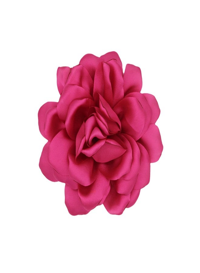 Decixde Large Flower Brooches Dainty Satin Fabric Rose Flower Brooches Delicate Elegant Handmade Flower Brooches Pin for Wedding Party Dance Banquet Ceremony Versatile Floral Accessory for Clothing and - Image 5