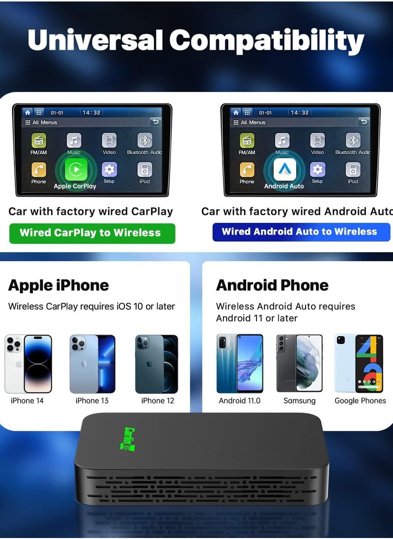 Carlinkit 5.0 Wireless CarPlay Wireless Android Auto 2 in 1 adapter GPS plug and play 2.4+5.8GHz Auto connection for MG mazda Camry Kia 98% car  - Image 2