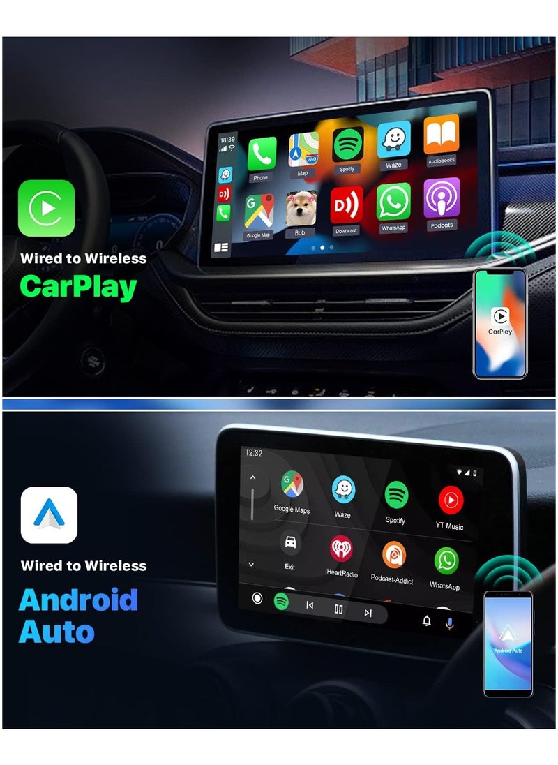 Carlinkit - 5.0 Wireless CarPlay Wireless Android Auto 2 in 1 adapter GPS plug and play 2.4+5.8GHz Auto connection for MG mazda Camry Kia 98% car - Image 1