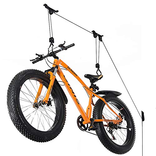 Wallmaster Ceiling Bike Mount Hanger, Bike Ceiling Lift Hoist, Bike Pulley System for Garage, Indoor Bicycle Hooks, 1 pack - Image 1