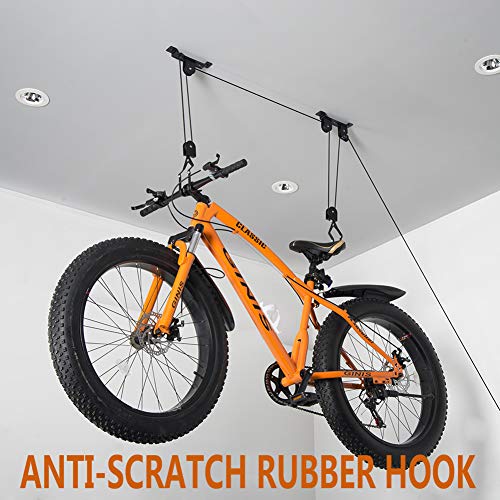 Wallmaster Ceiling Bike Mount Hanger, Bike Ceiling Lift Hoist, Bike Pulley System for Garage, Indoor Bicycle Hooks, 1 pack - Image 4