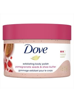 Dove Scrub Pomegranate & Shea Butter For Silky, Soft Skin Body Scrub Exfoliates and Provides Lasting Nourishment 10.5 oz  - Image 1