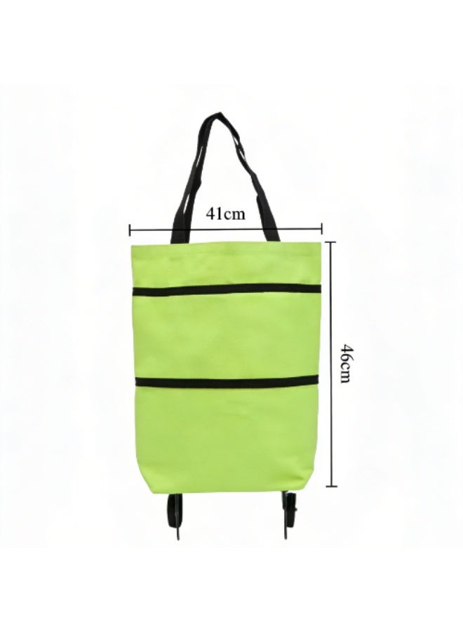 Wheeled folding shopping cart, 2-in-1 foldable shopping cart, portable wheeled shopping cart - Image 3