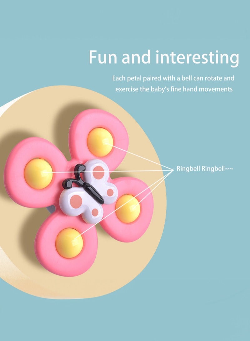 Uulzzor 3-piece set of suction cup rotating toys, insects, flowers, and fun - Image 4