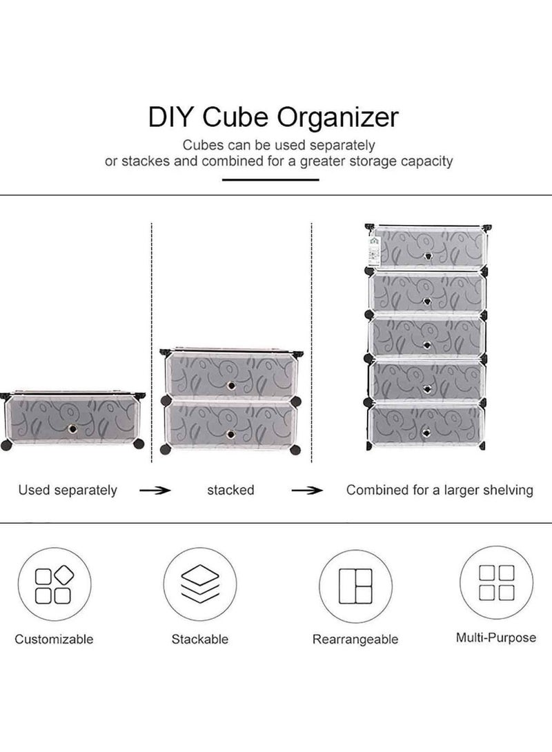 DubaiGallery 5 Tier Modular Portable Shoe Storage Organizer Tower Interlocking Shoe Rack  - Image 4
