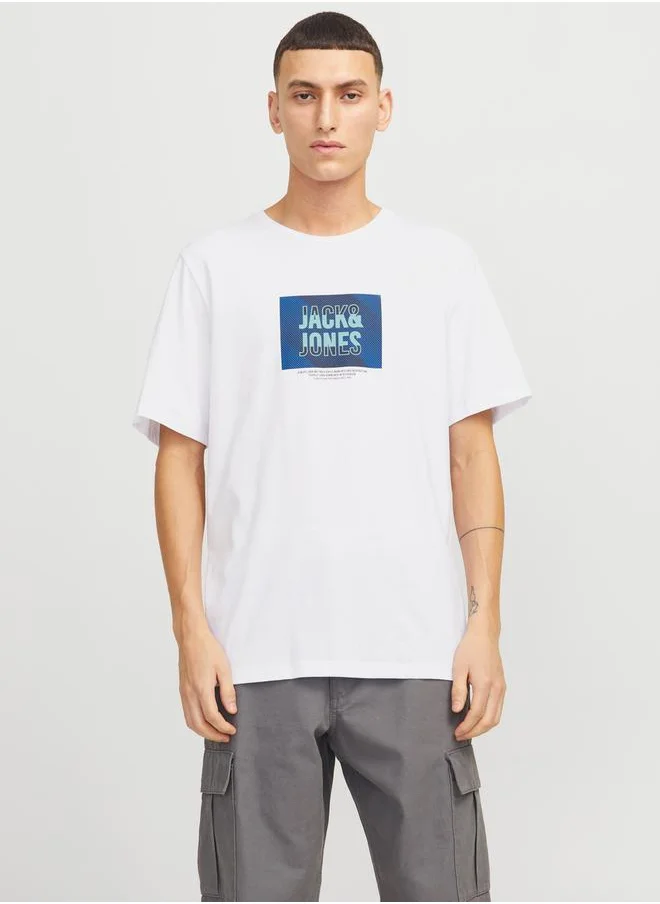 JACK & JONES Logo Print Crew Neck T-Shirt