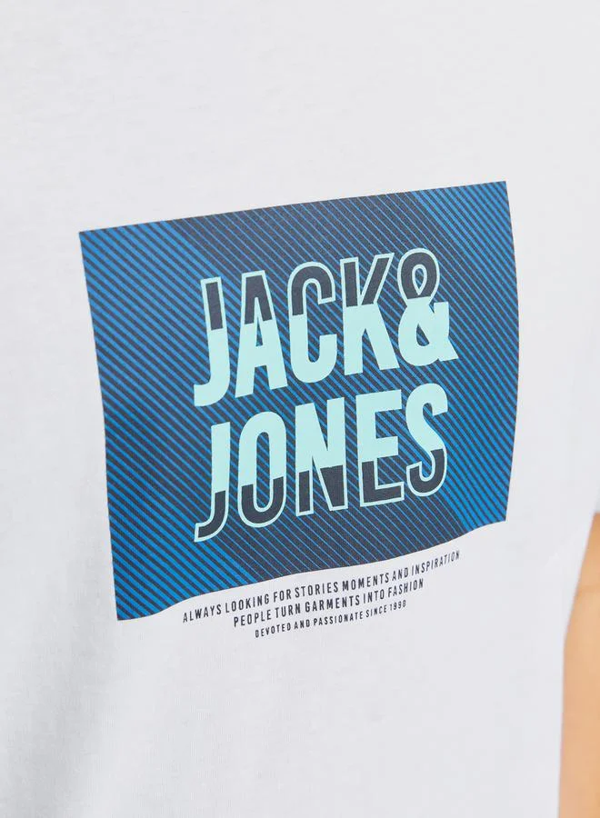 JACK & JONES Logo Print Crew Neck T-Shirt