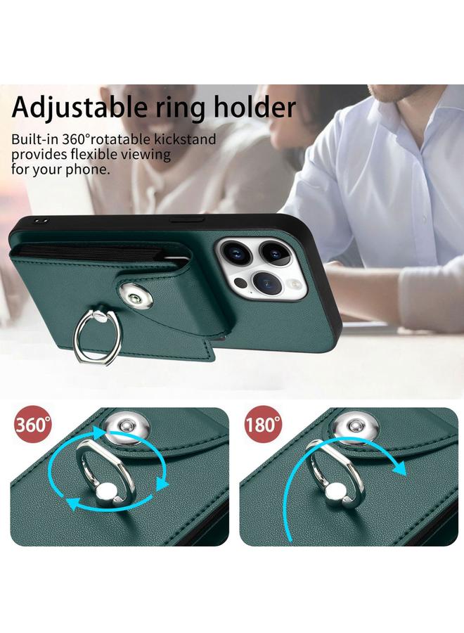 اس-توب حافظة لهاتف iPhone 16 Pro مع حامل بطاقات وحلقات وحقيبة هاتف مع حبل طويل - Image 4