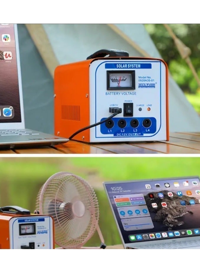 Elite A system that works with solar energy and mobile electricity to operate 4 lamps and charge the mobile phone - Image 5