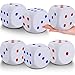 Simgoing 6 Pcs 4 Inch Large Foam Dice Giant Cube with 6 Sided Number Dots Jumbo Soft Slow Big PU Foam Stress Ball for Party Game Math Learning Props Stress Relief GiftsClassic - Image 2