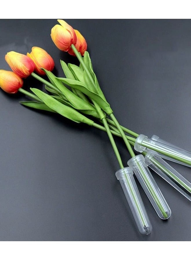 30 Pieces 2.8 Inches Floral Water Tubes Clear Plastic Flower Water Tubes Water Tubes for Flowers Rose Flower Water Vials with Rubber lids Floral Picks for Fresh Flower Arrangement Decoration - Image 5