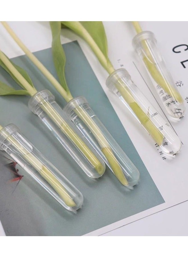 30 Pieces 2.8 Inches Floral Water Tubes Clear Plastic Flower Water Tubes Water Tubes for Flowers Rose Flower Water Vials with Rubber lids Floral Picks for Fresh Flower Arrangement Decoration - Image 4