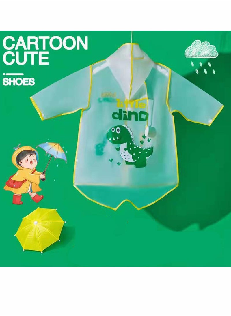 SYOSI - Kid Raincoat Poncho Clear EVA Kids Rain Coats Portable Hooded Jacket Coat Quicksand Hood Lightweight Outwear for Girls Toddlers Children - Image 1