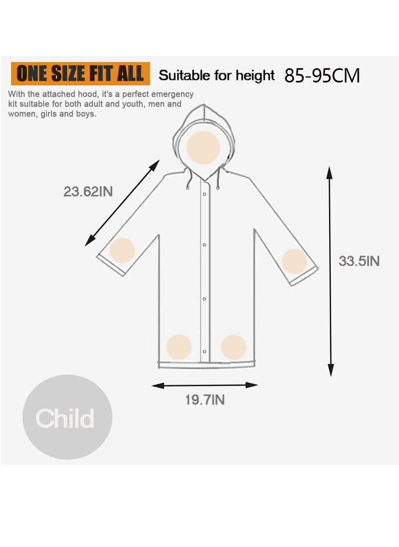 SYOSI - Kid Raincoat Poncho Clear EVA Kids Rain Coats Portable Hooded Jacket Coat Quicksand Hood Lightweight Outwear for Girls Toddlers Children - Image 1