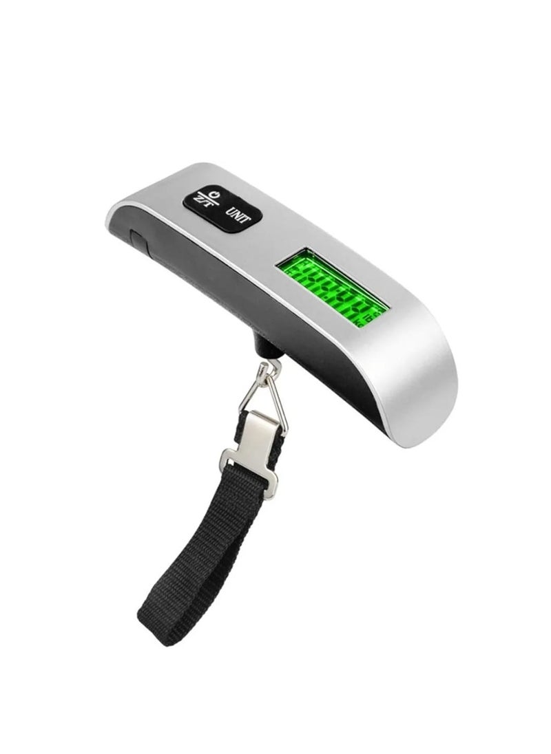 Generic LCD Display Portable Digital Luggage Weighing Scale Black/Silver 