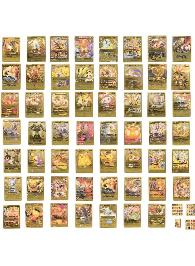 Pokémon Board Game 55 Gold Leaf Card Pokemon Children's Game Battle Card Pet Elves-Color:55 Gold (English Edition)-Specifications:Gold Foil Boxed Card  - Image 1