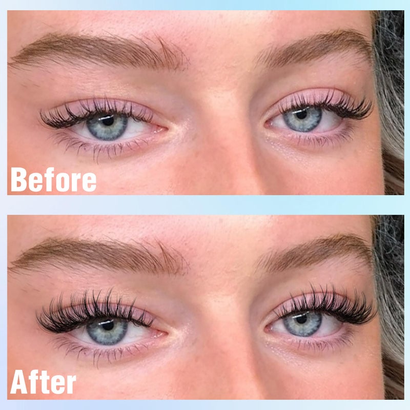 Geeneiya Wispy Lash Clusters Kit Natural Eyelash Clusters Kit 10-12MM DIY Lash Extension Kit C Curl Eyelash Extension Kit Short Individual Lashes with Lash Bond and Seal for Beginners - Image 2