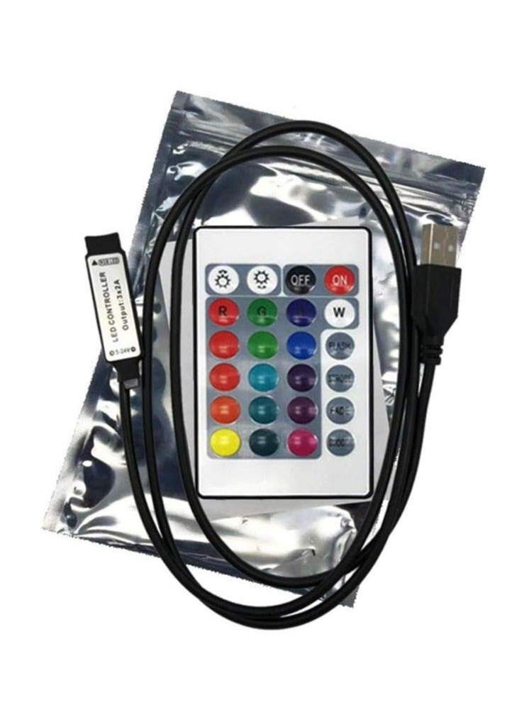 بيعتكلها 24 مفتاح USB باهتة RGB LED تحكم 5 فولت-24 فولت الأشعة تحت الحمراء عن بعد RGB LED التحكم عن بعد 4 دبوس تنطبق على 2835 5050 3528 RGB قطاع الضوء - Image 5