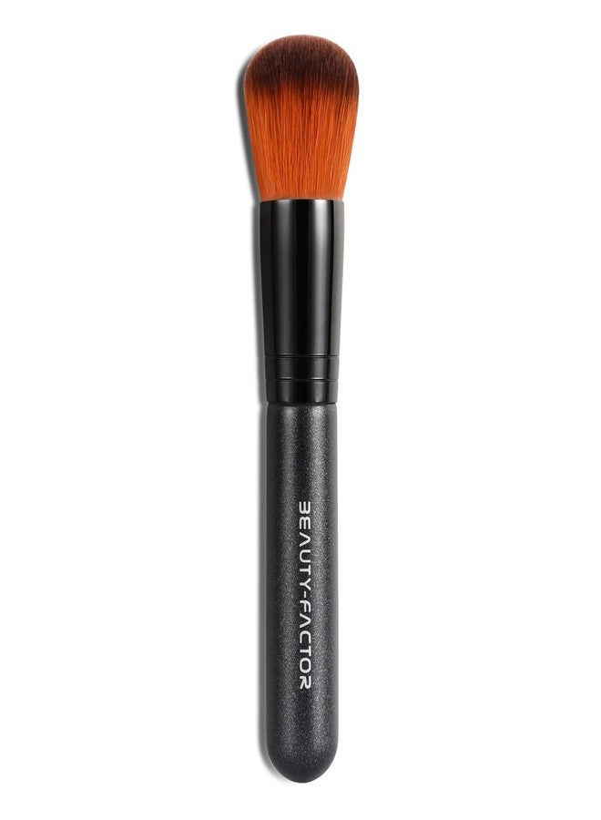 BEAUTYFACTOR Domed Foundation Brush, 13CM Professional Cheek Blush Brush with Soft Dense Synthetic Bristles Face Kabuki Makeup Brushes for Loose Powder, Liquid, Buffing, Contour, Bronzer, Cream, Blending - Image 1