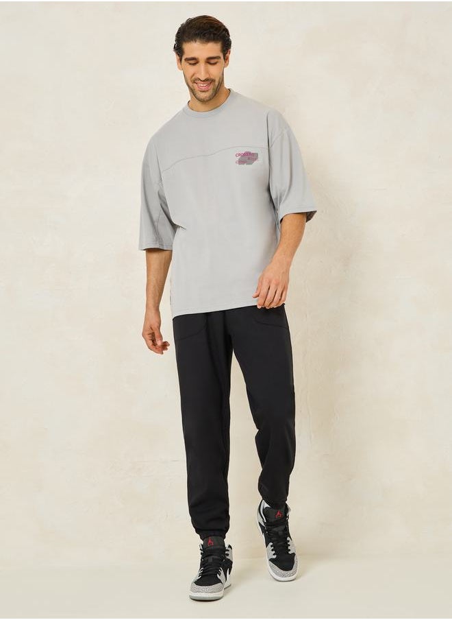 Styli - Oversized Terry Jogger with Panel Pocket & Elasticated Cuff - Image 1