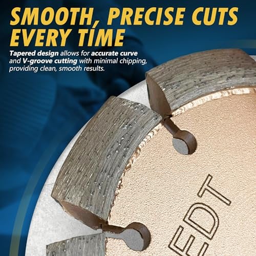 EDiamondTools 4" Crack Chaser Blade for Cured Concrete, Asphalt Repair or Joint Widen, 0.375" Width, 5/8"-11 Arbor - Image 4