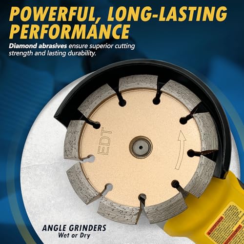EDiamondTools 4" Crack Chaser Blade for Cured Concrete, Asphalt Repair or Joint Widen, 0.375" Width, 5/8"-11 Arbor - Image 5